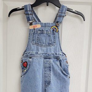 Size 6x Denim Overalls with iorn on patches